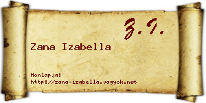 Zana Izabella névjegykártya